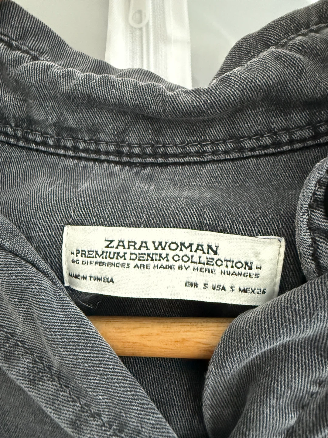 Zara Woman Grey Distressed Denim Shirt - photo 2