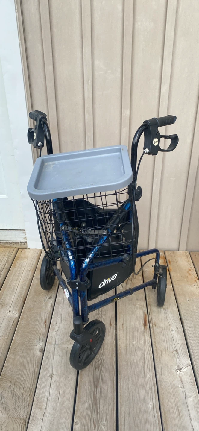 Drive Blue Walker with Tray and Bag