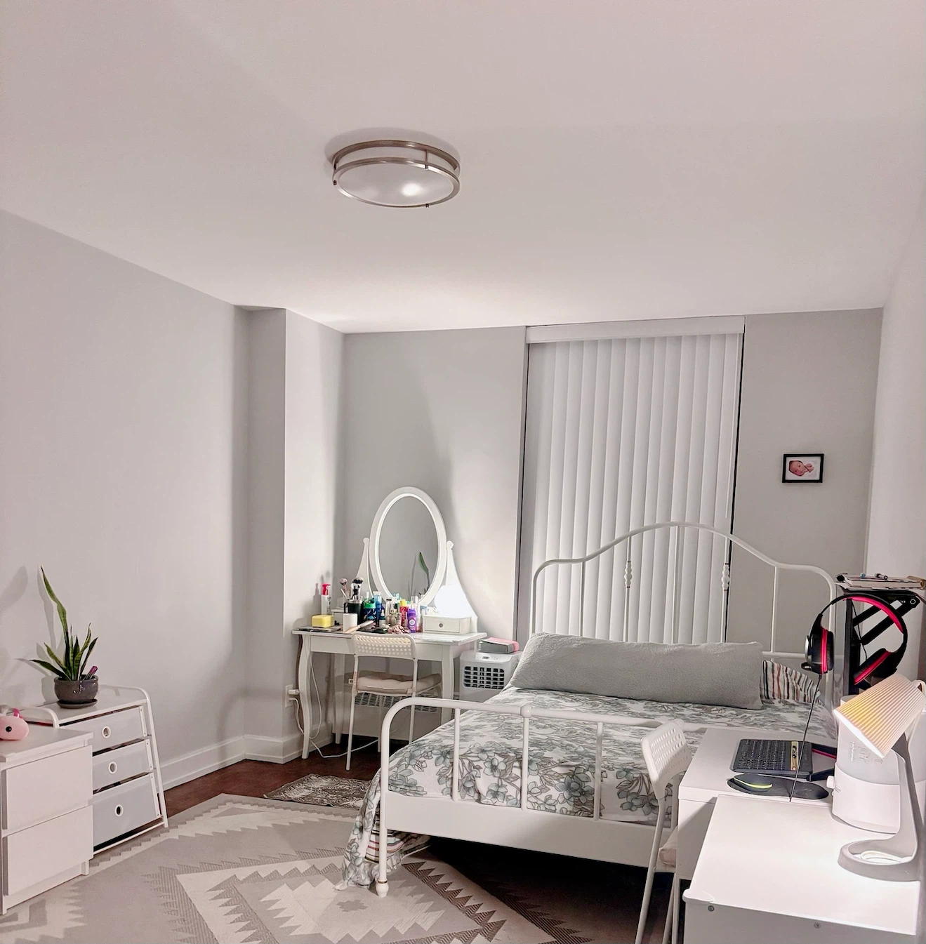 White Metal Bed Frame- Queen Size