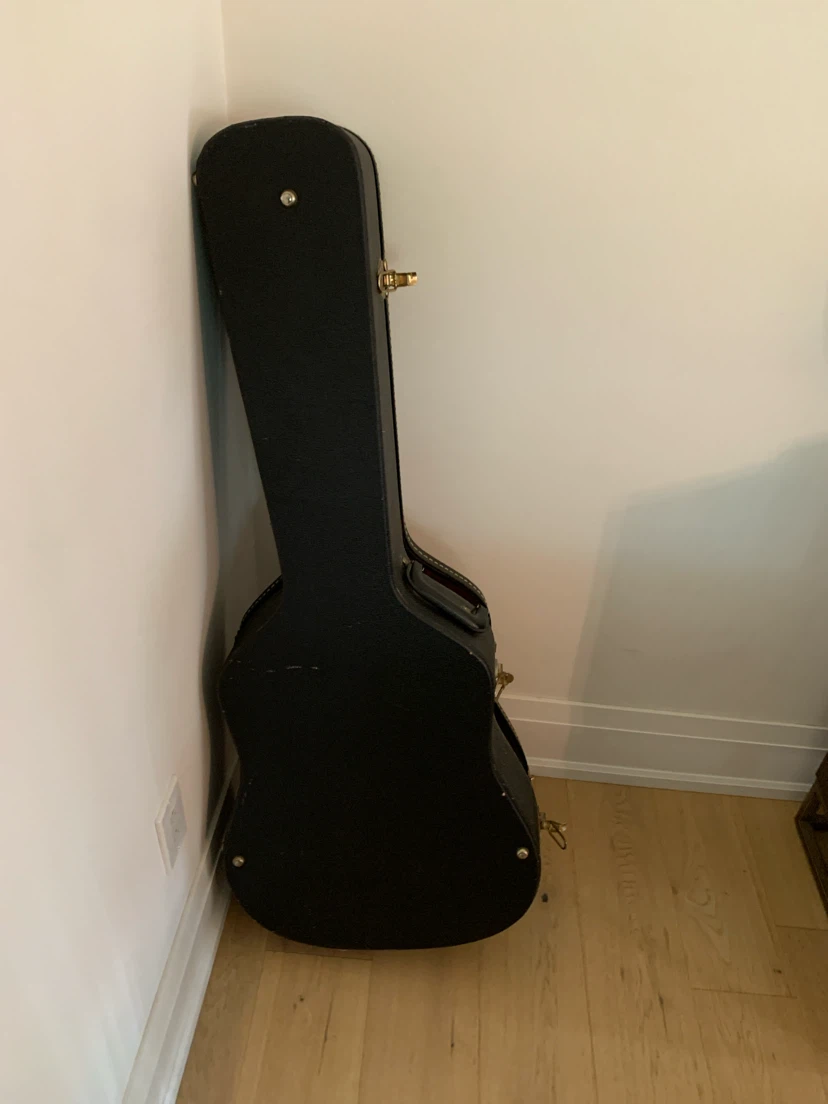 Black Hardshell Guitar Case with Red Velvet Interior - photo 3