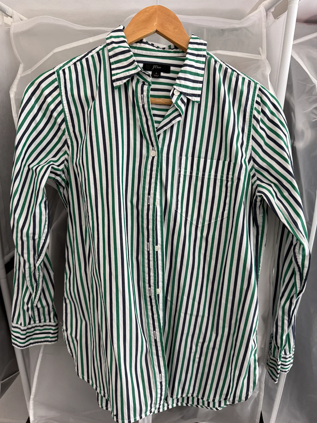 J.Crew Striped Button-Up Shirt Size 4