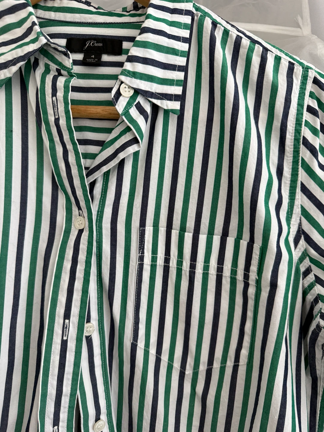 J.Crew Striped Button-Up Shirt Size 4 - photo 2