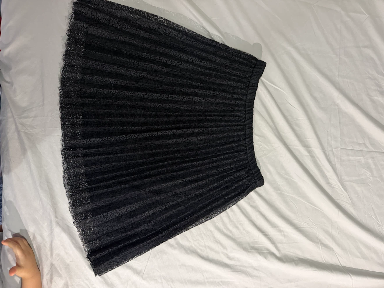 ELLE Black Lace Pleated Skirt Size S