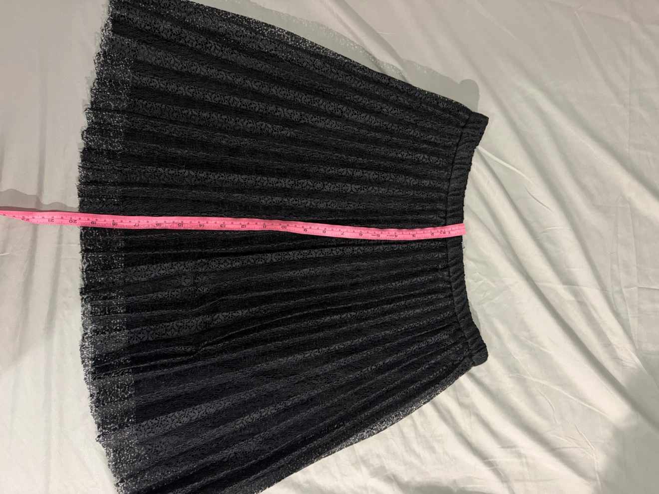 ELLE Black Lace Pleated Skirt Size S - photo 2