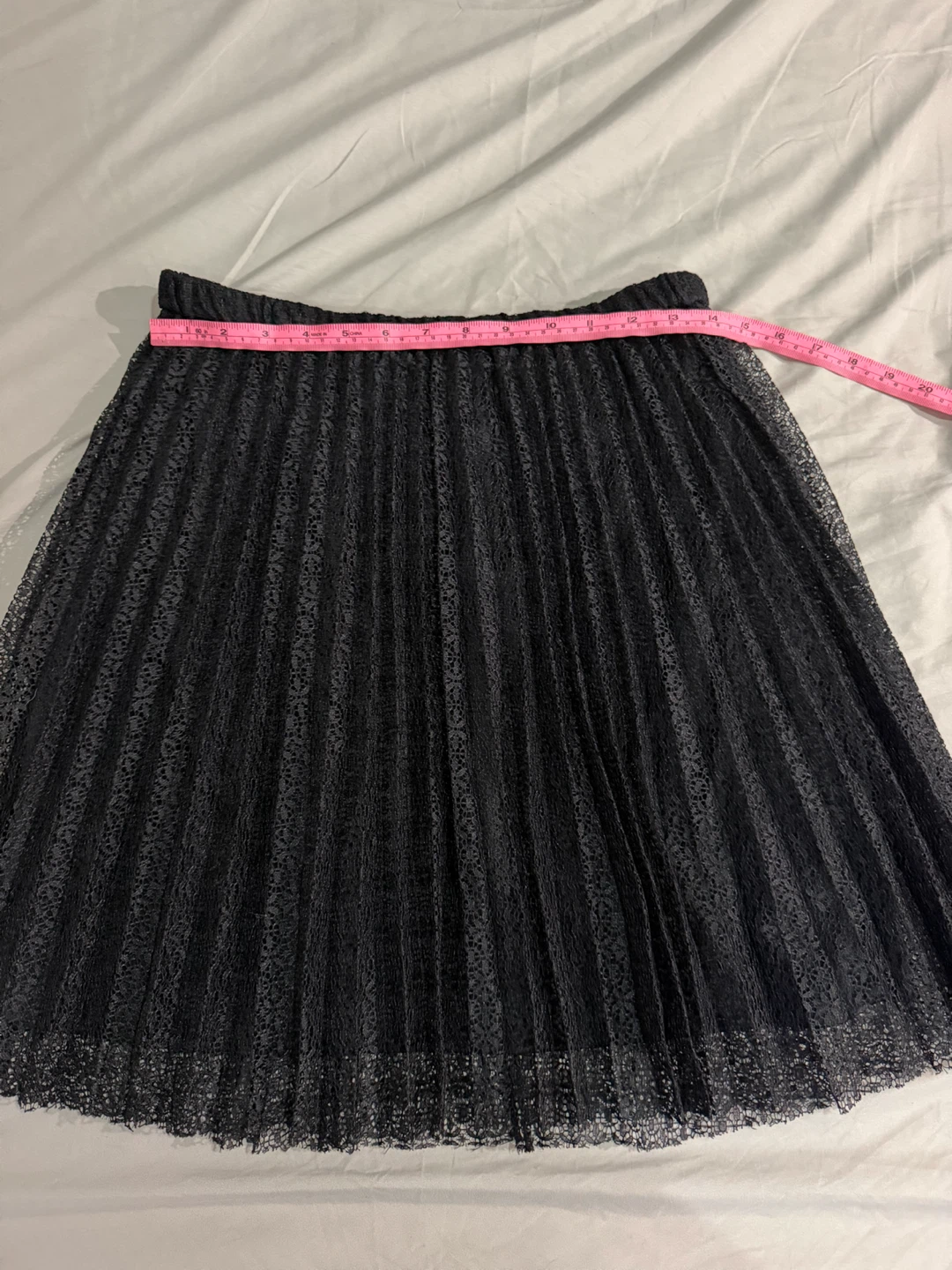 ELLE Black Lace Pleated Skirt Size S - photo 4
