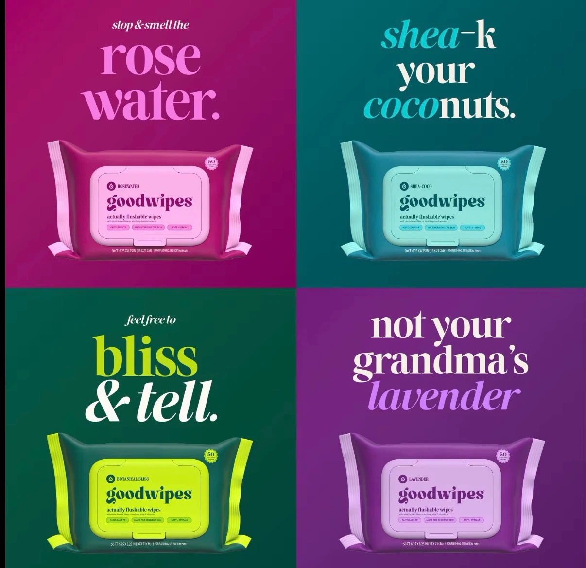 Goodwipes Actually Flushable Wipes (4 Pack)