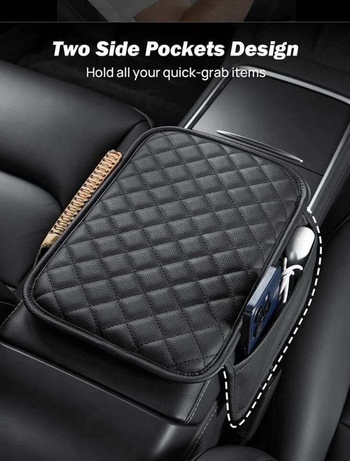 Car Console Armrest Organizer with Pockets