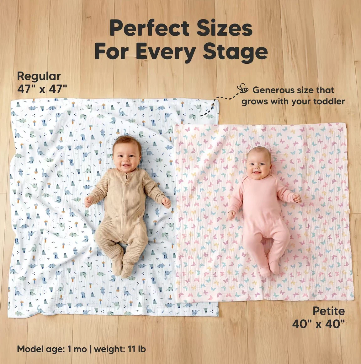 Muslin Swaddle Blankets (Set of 3) - Blue, Cars, Gray Patterns - photo 2