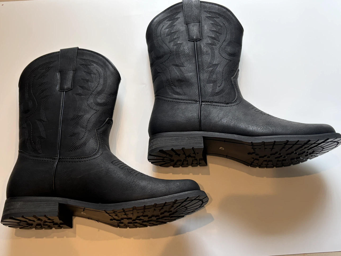 New J's.o.l.e Men’s US 9/EUR 42 Black Round Toe Cowboy Boots - photo 2