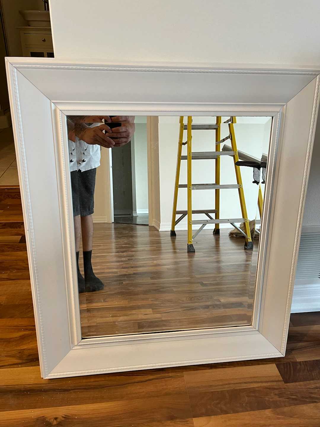 White Framed Mirror
