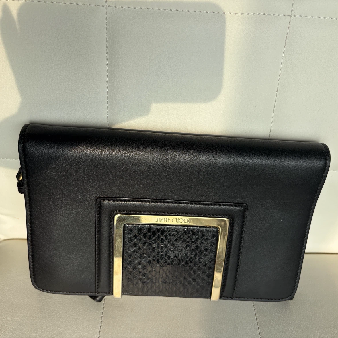 Jimmy Choo Black Leather Clutch - photo 5