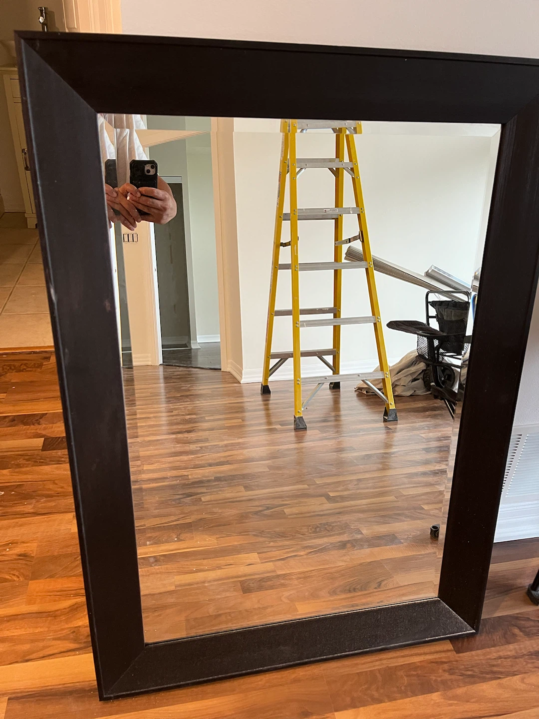 Black/Brown Framed Mirror