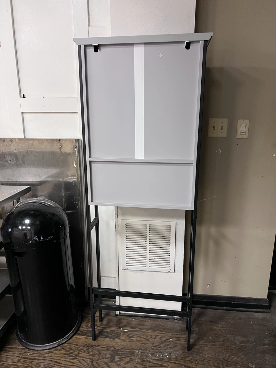 Gray Barn Door Style Bathroom Storage Cabinet - photo 5
