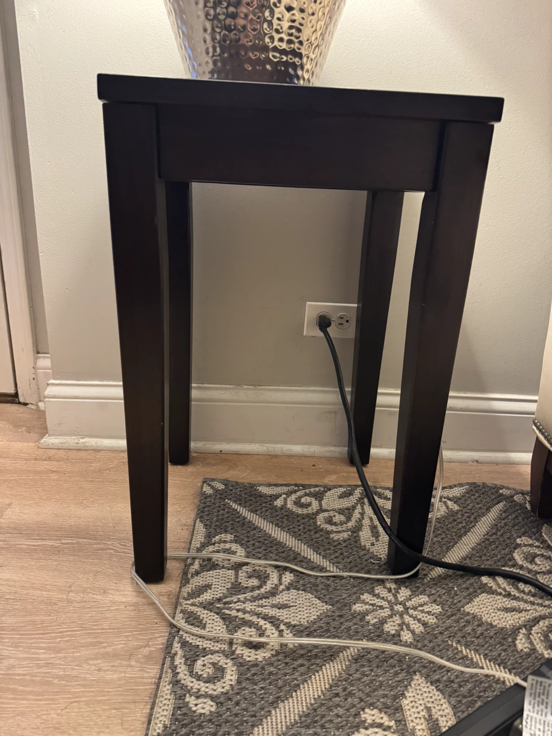 Moving Sale! Pottery barn  Dark Wood End Table