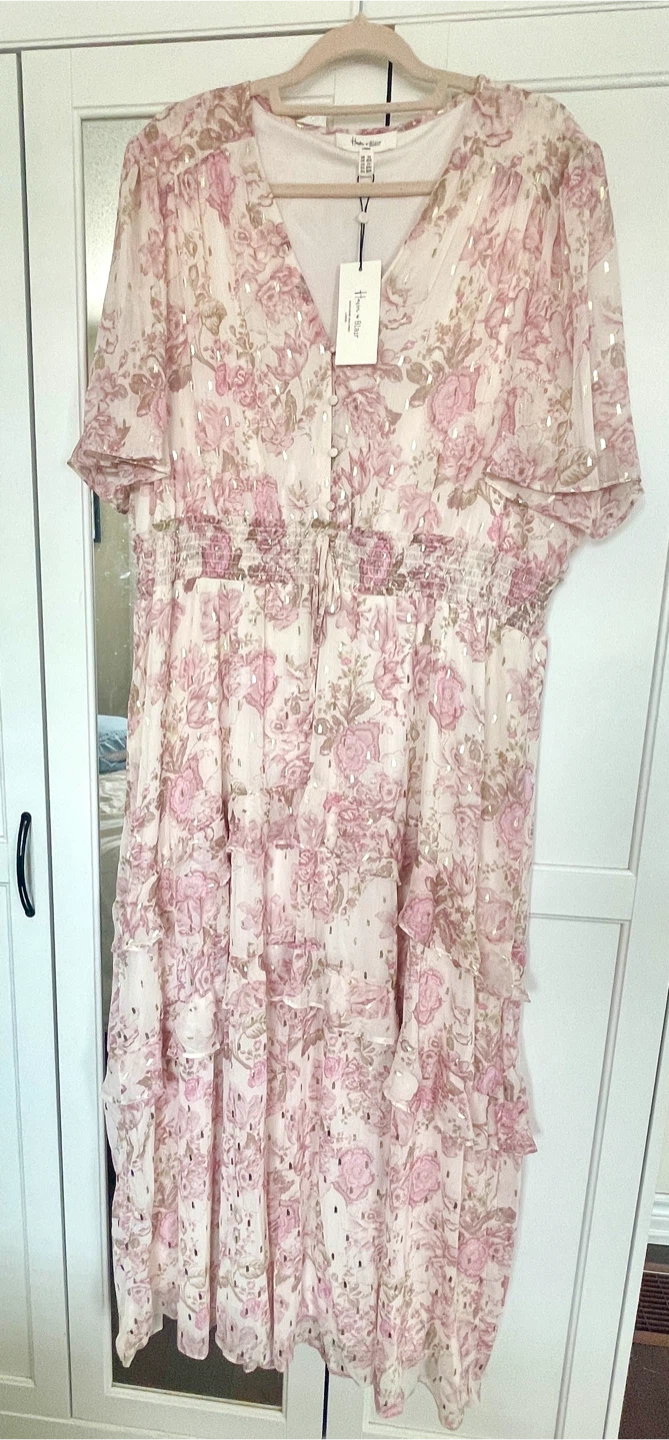 Brand New Haver & Blair Floral Ruffle Maxi Dress size 3X
