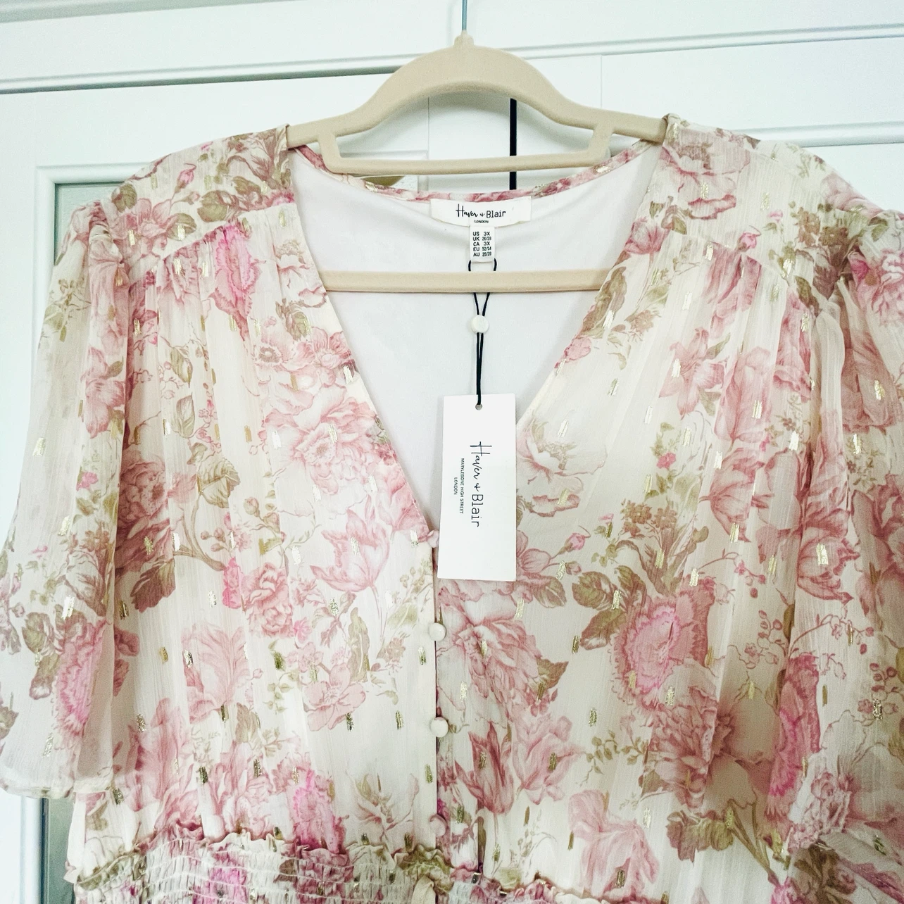 Brand New Haver & Blair Floral Ruffle Maxi Dress size 3X - photo 3