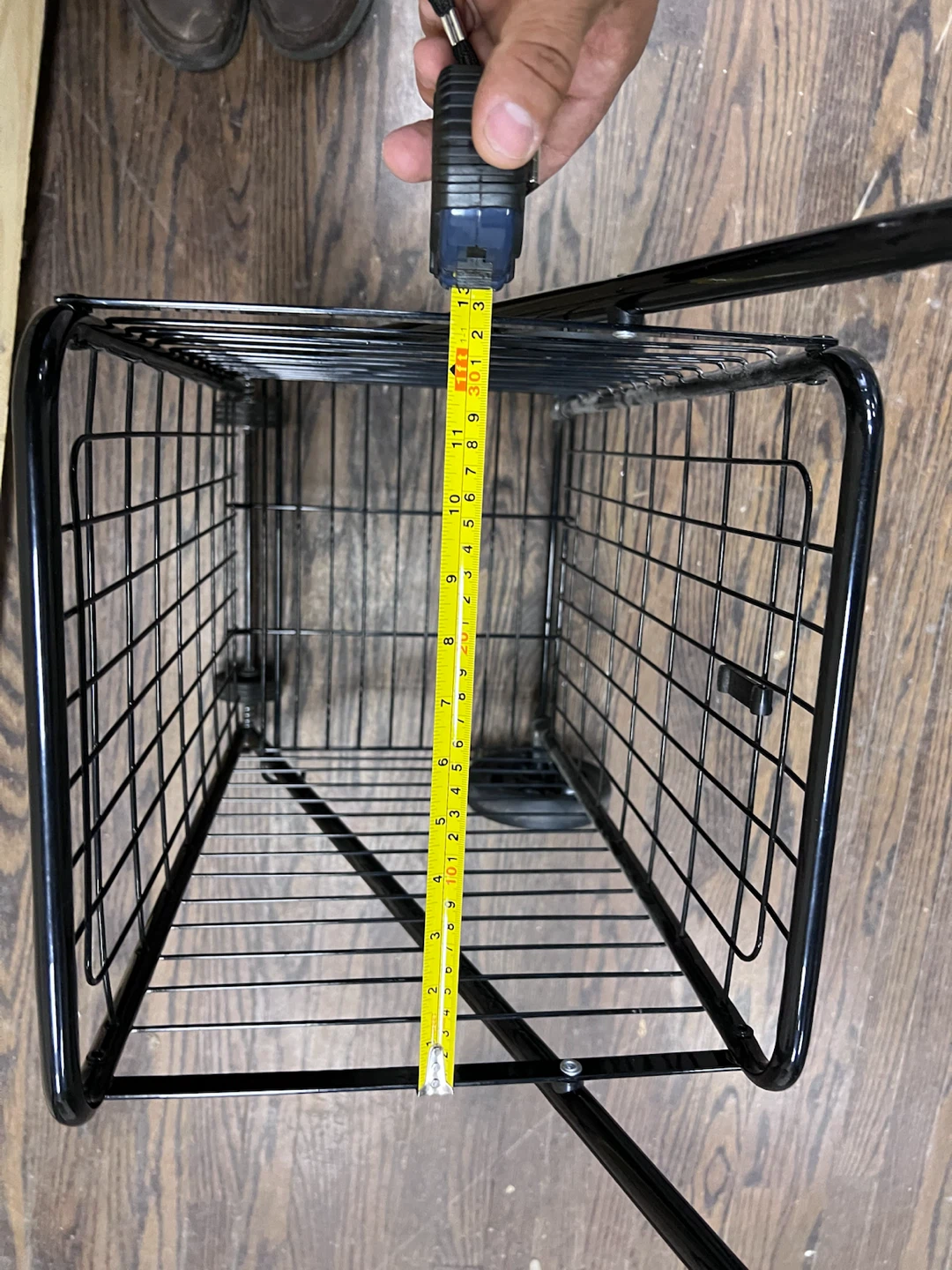 Black Metal Rolling Shopping Cart small - photo 5