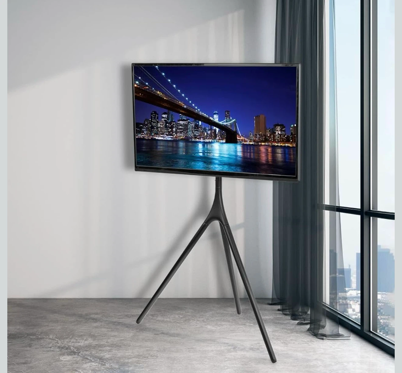 Black Easel TV Stand for 45 to 65 inch Screens - photo 5