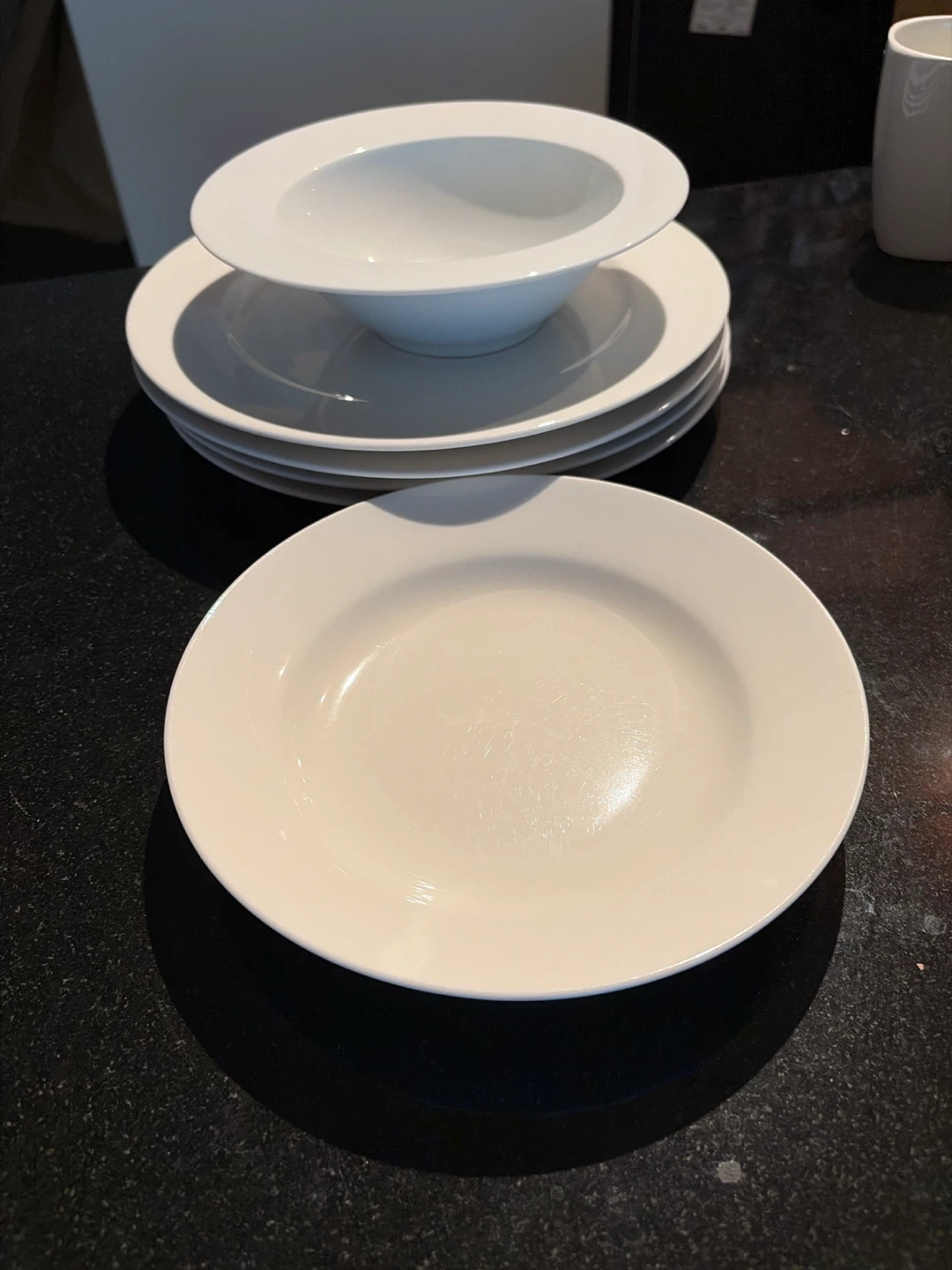 Set of White Plates and Bowls - photo 4