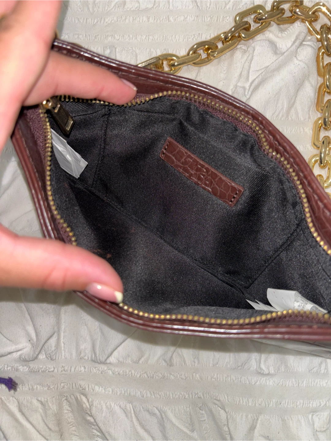 Zara Croc Embossed Shoulder Bag - photo 2