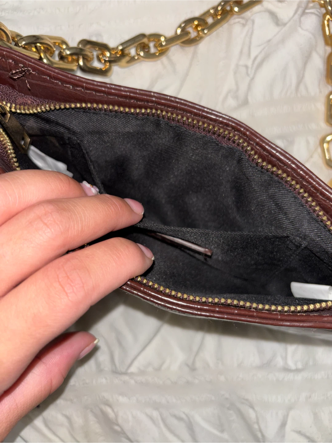 Zara Croc Embossed Shoulder Bag - photo 3