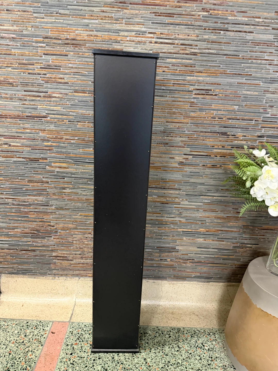 Black Wooden Media Storage Tower / Shelving Unit - photo 3