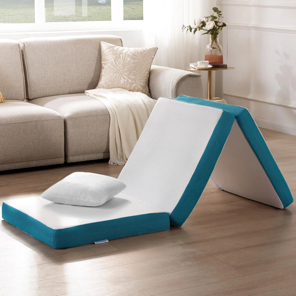 SINWEEK Memory Foam Mattress Pillow & Storage Bag-Full/Double