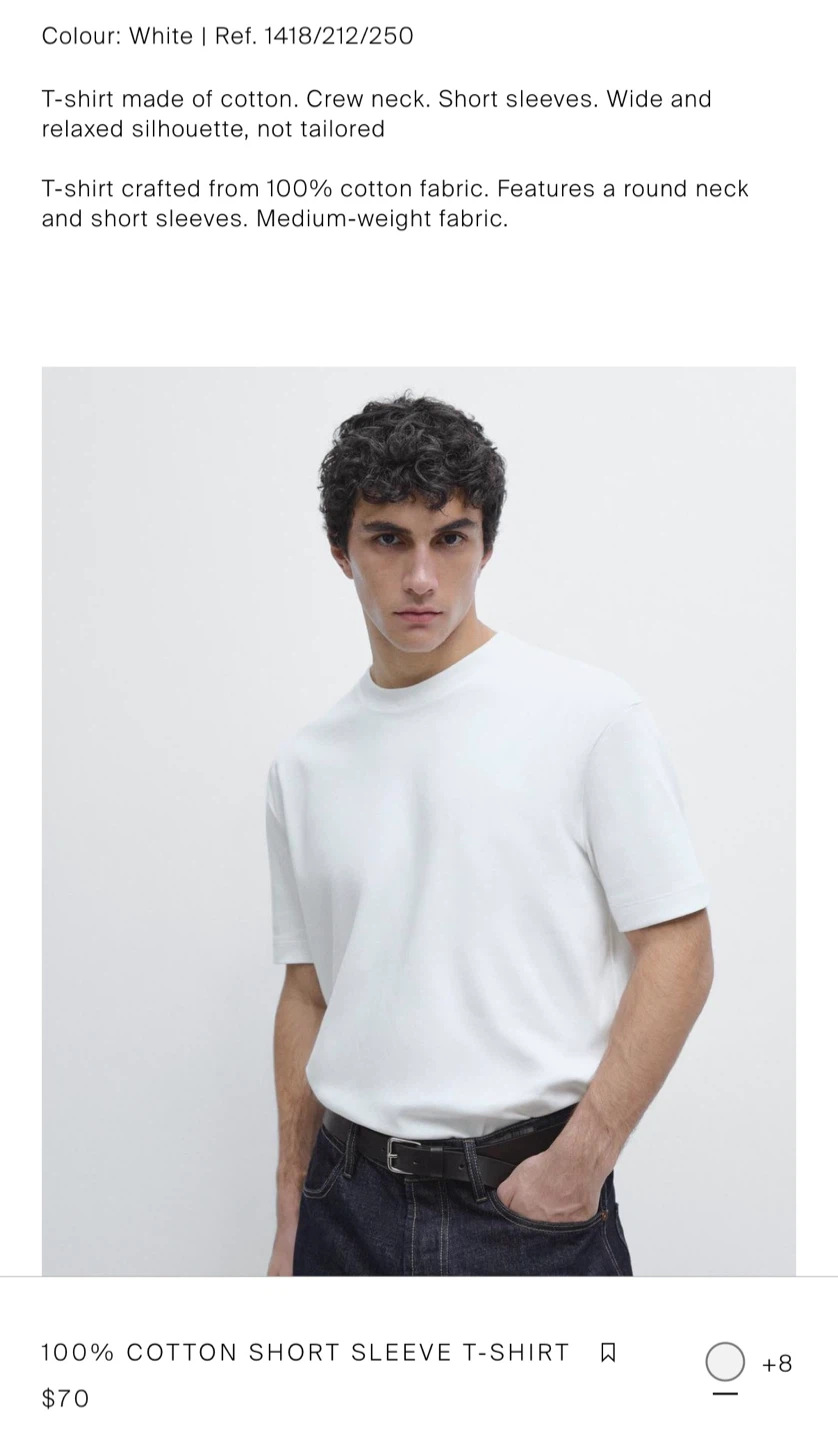 Massimo Dutti T-shirt - new with tags, black and white