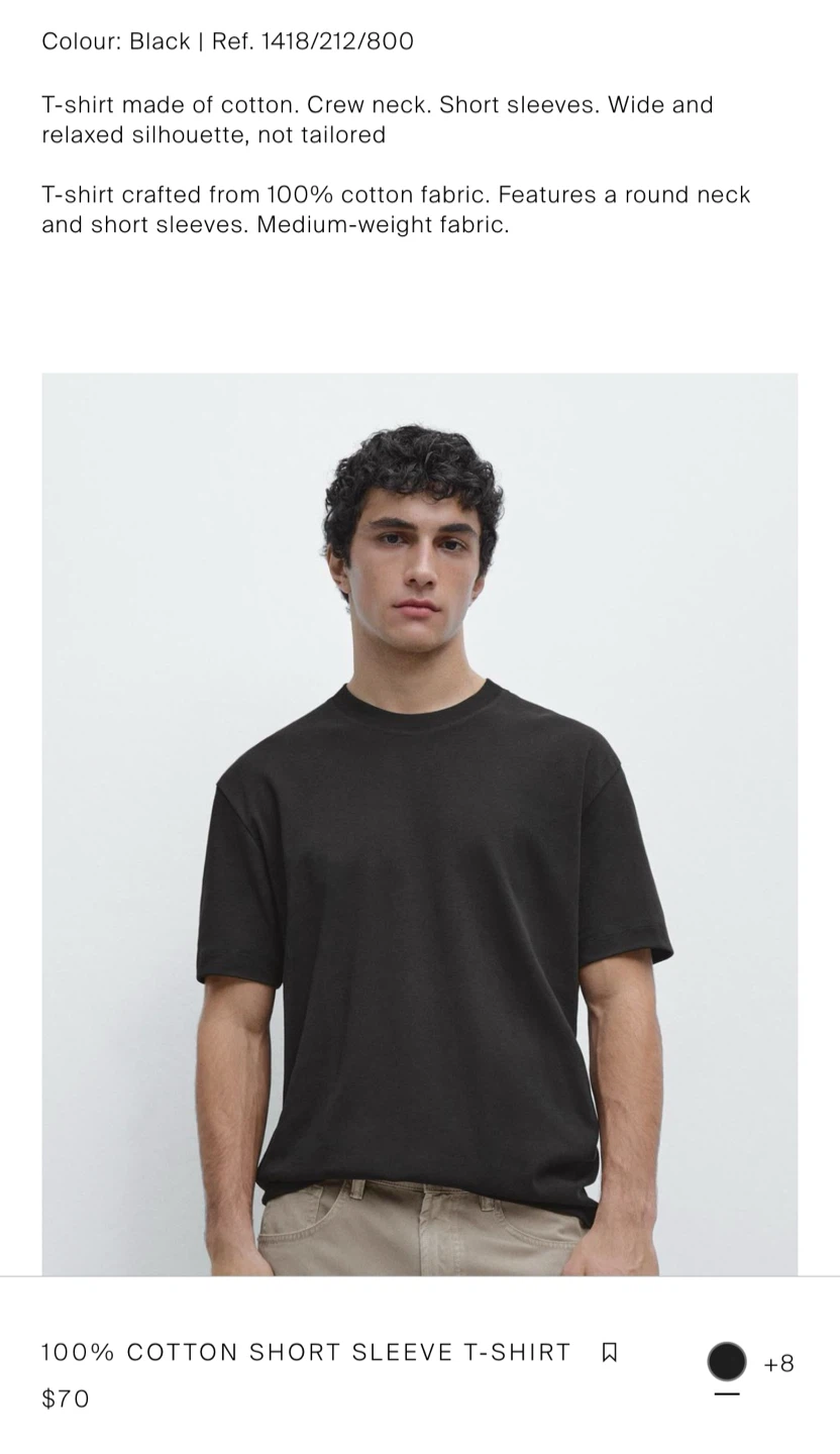 Massimo Dutti T-shirt - new with tags, black and white - photo 3