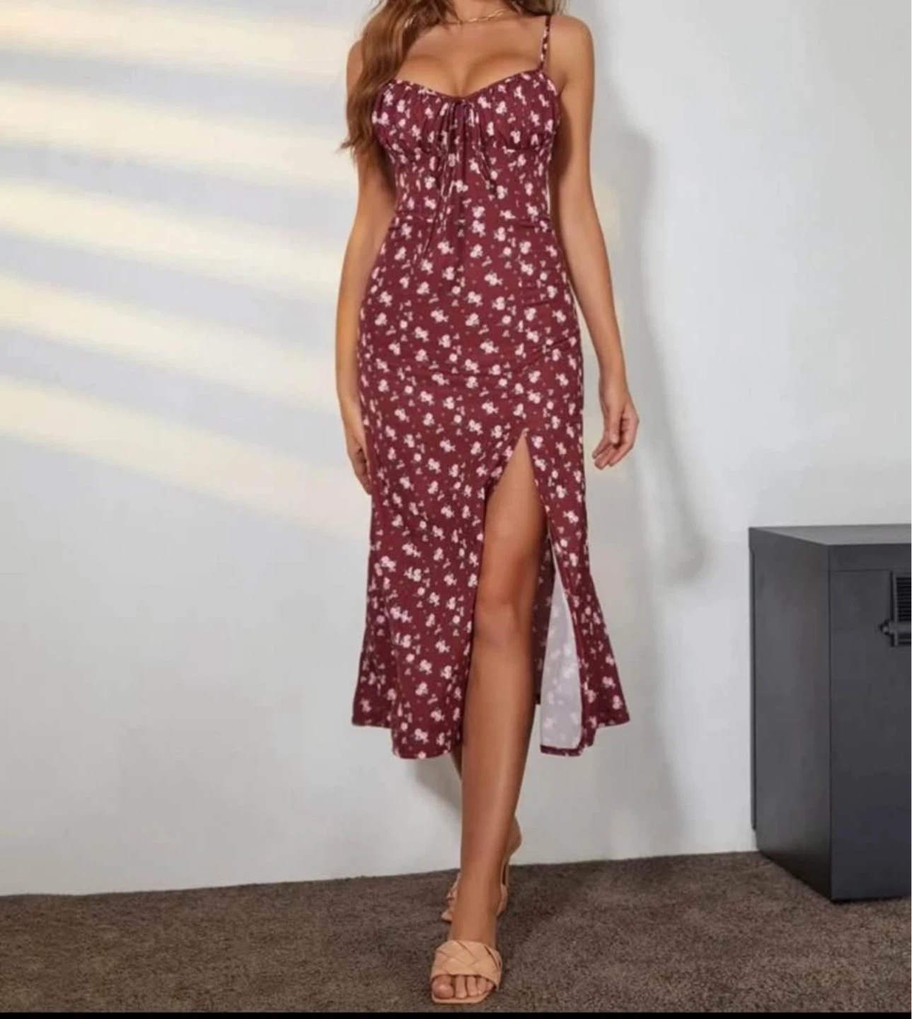 Women's Floral Print Midi Dress