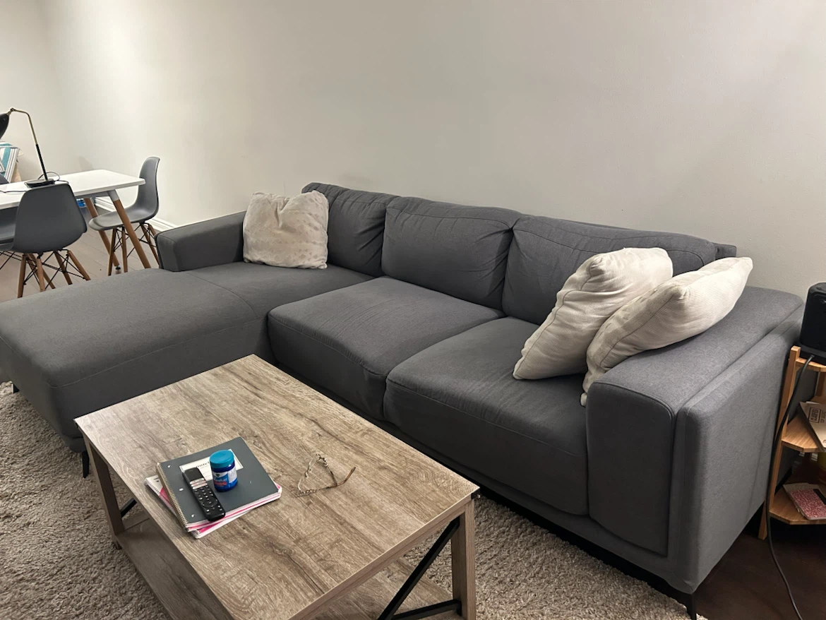 Grey Sectional Sofa with Chaise