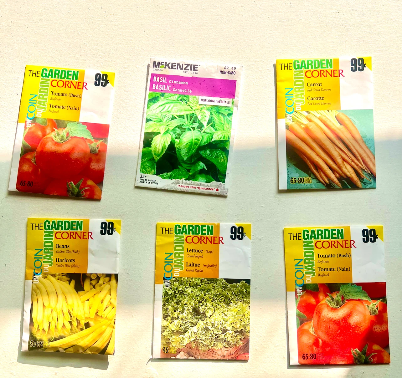 Vegetable garden seeds set of 6