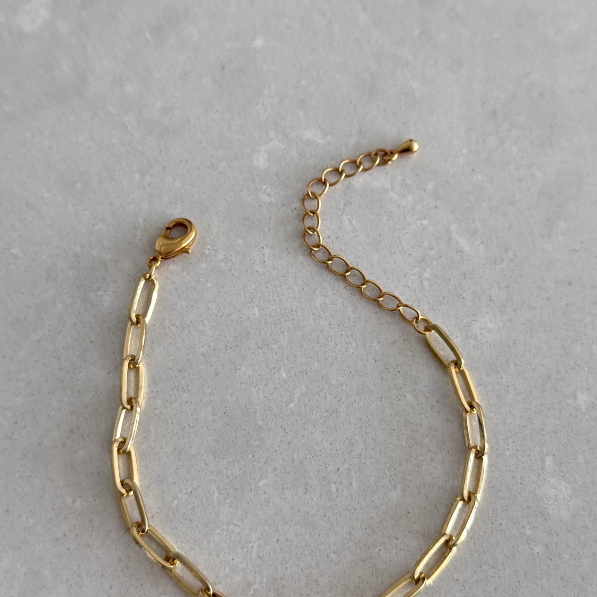 Brass Chain Bracelet with Green Clover Charm - photo 3