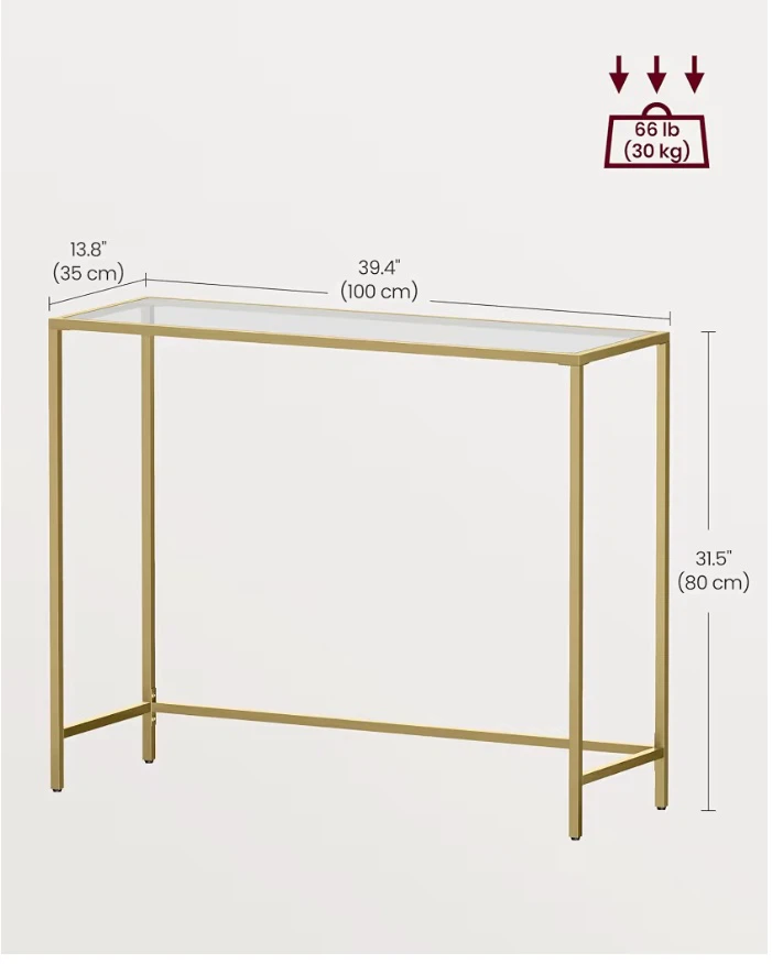 ✨Modern glass top console table - photo 3