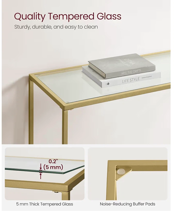 ✨Modern glass top console table - photo 4