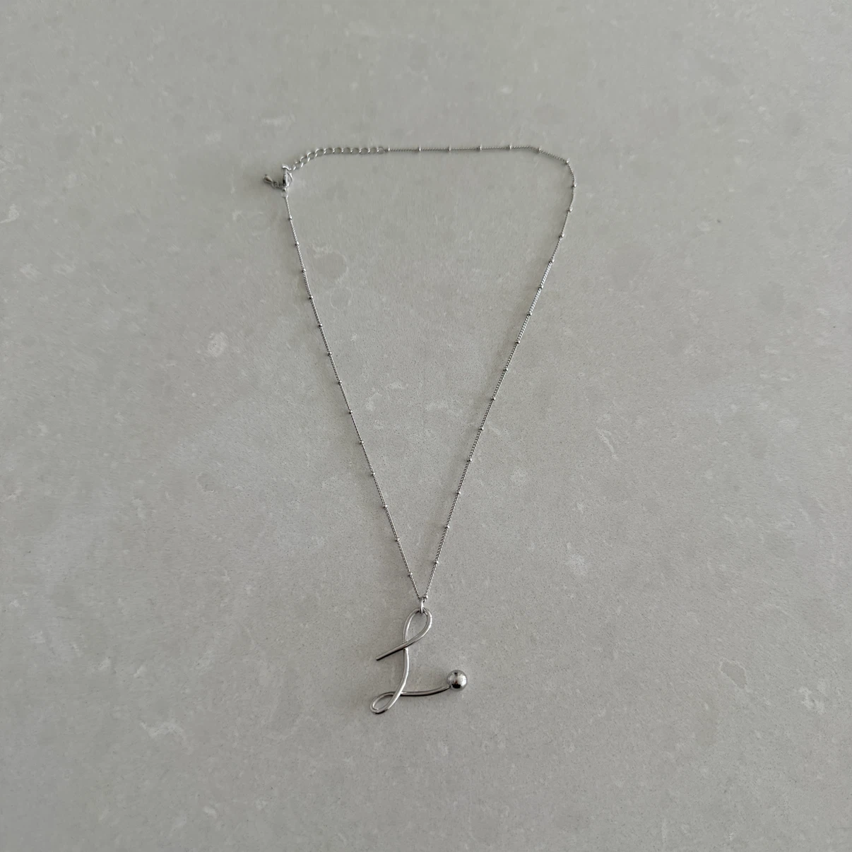 Brass 'L' Initial Pendant Necklace