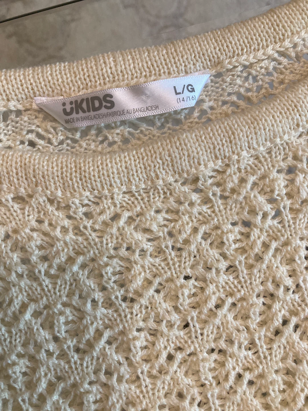 Girls Cream Knit Sweater L/G - photo 2