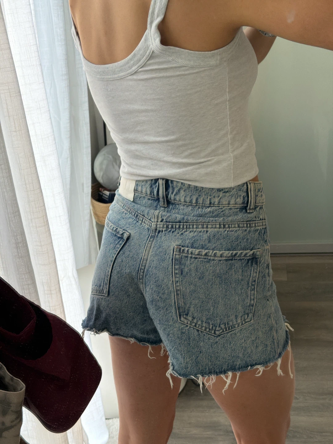 Denim Cutoff Shorts - photo 3