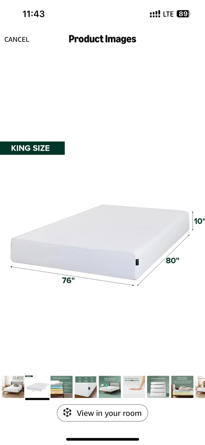 Zinus King Size Memory Foam Mattress - photo 4