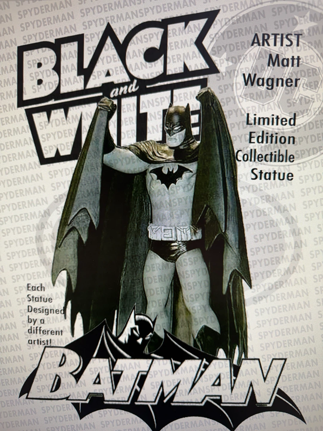 DC Direct Batman Black and White Statue by Matt Wagner