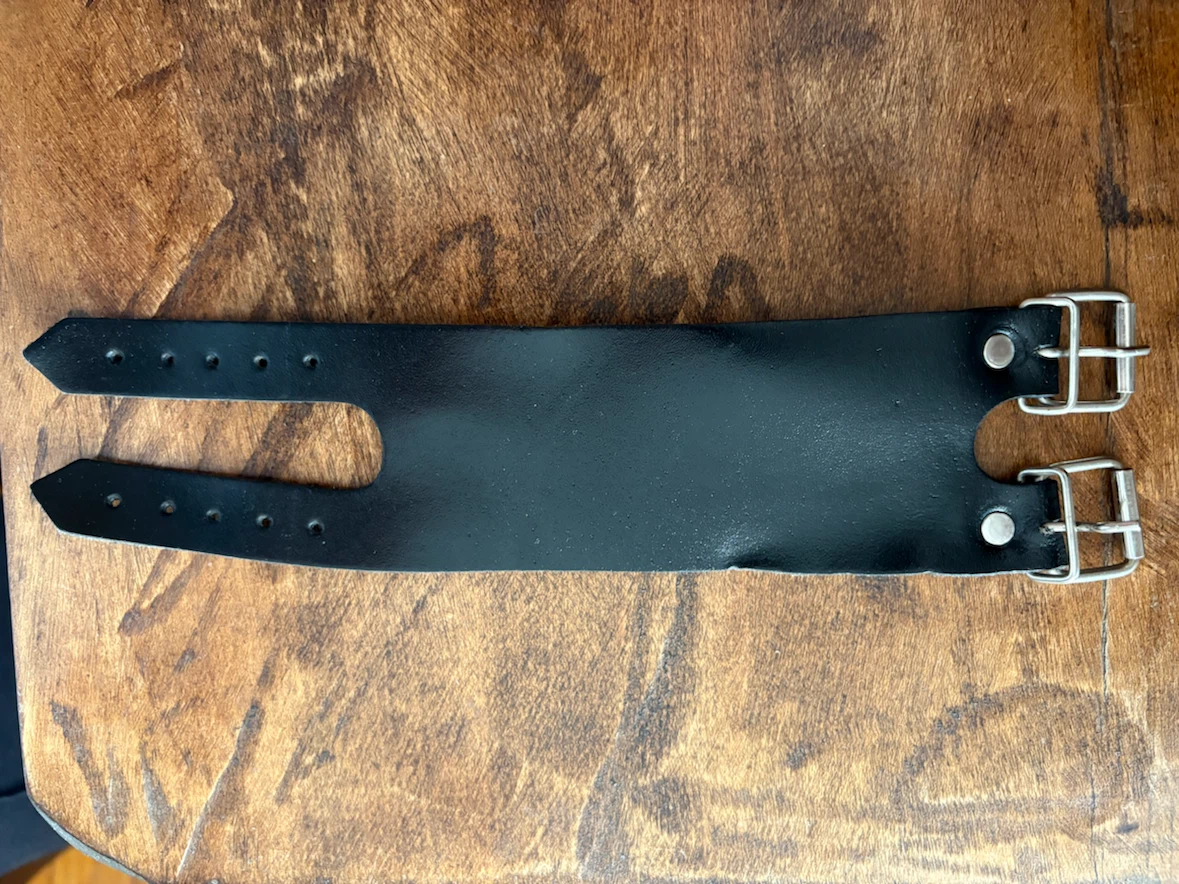 Black Leather Cuff Bracelet