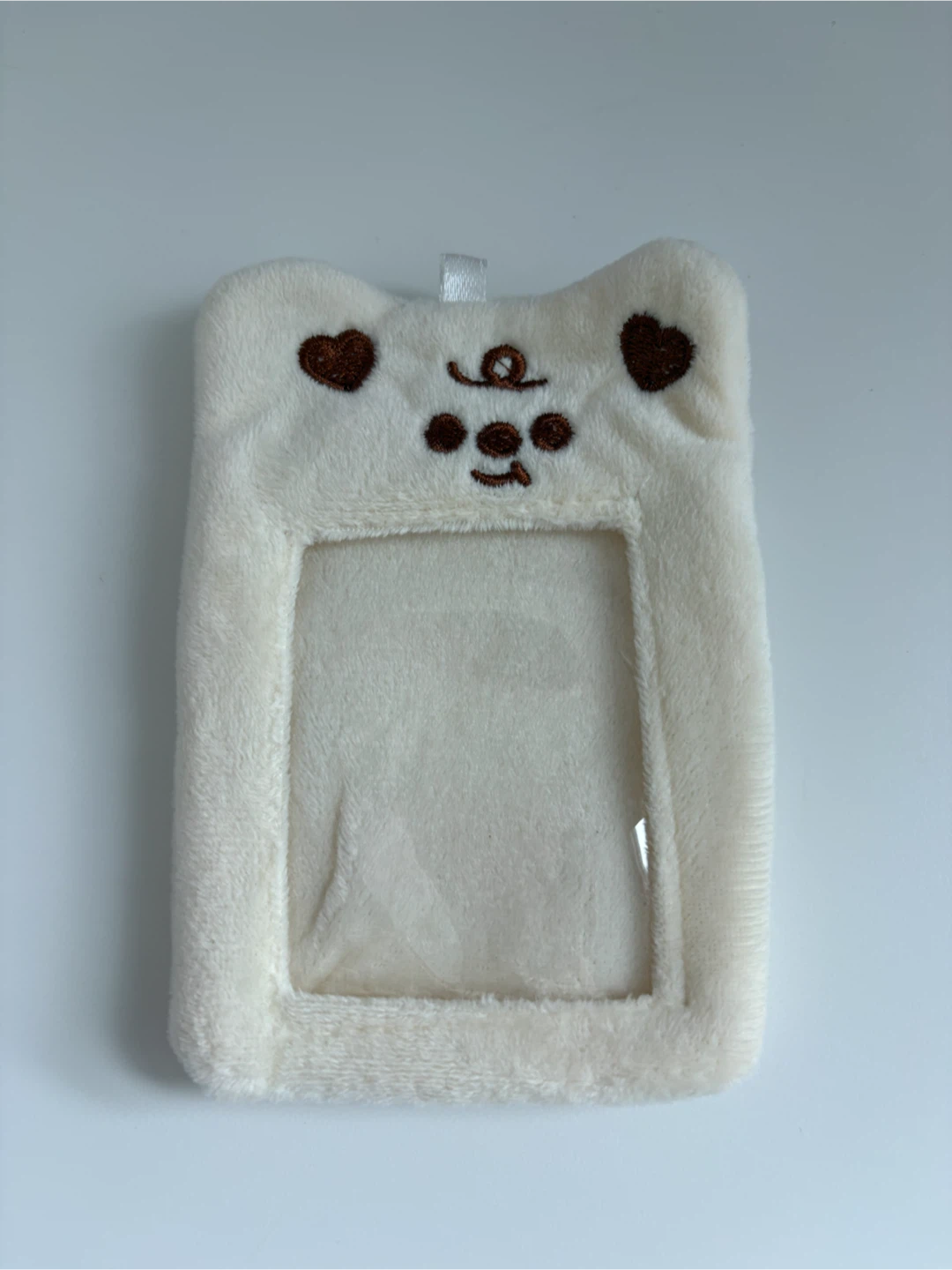 Cute Plush Bear Photo Holder 🧸🤍