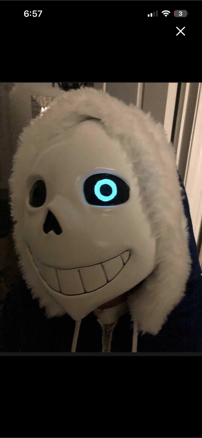 “Sans” skeleton mask and sweater