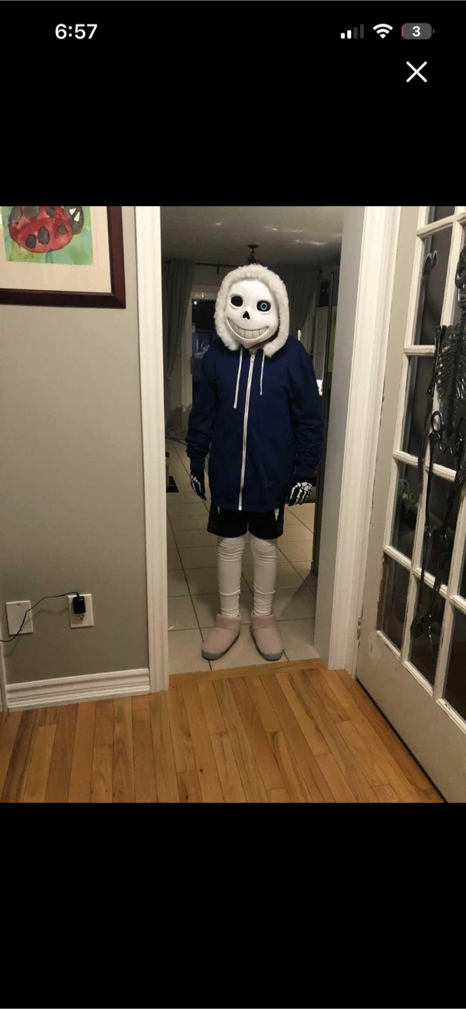“Sans” skeleton mask and sweater - photo 3