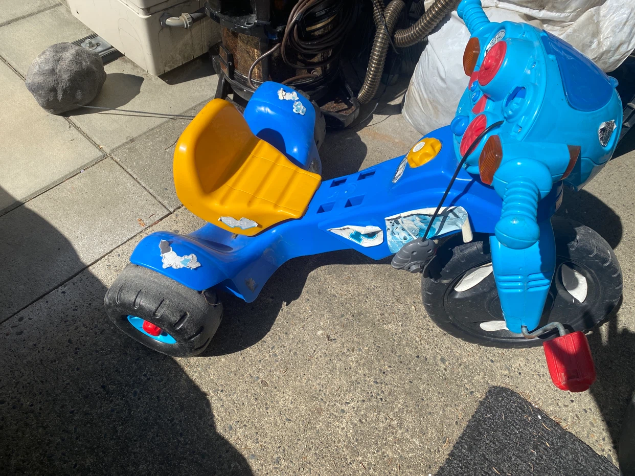 Blue and Yellow Kids Ride-On Toy