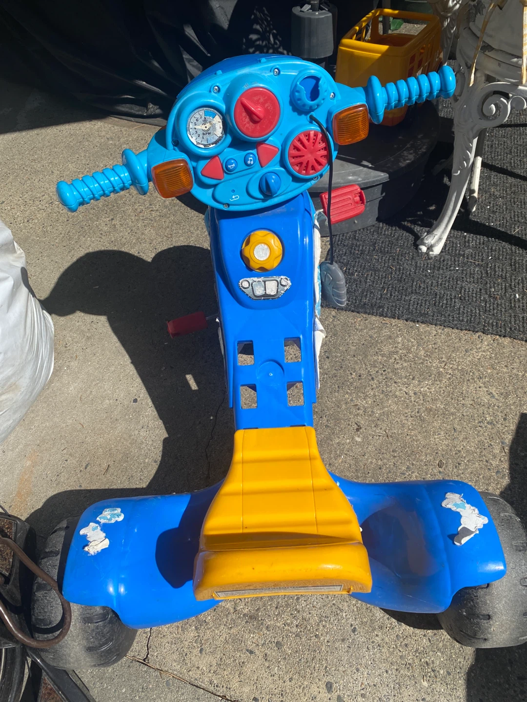 Blue and Yellow Kids Ride-On Toy - photo 2