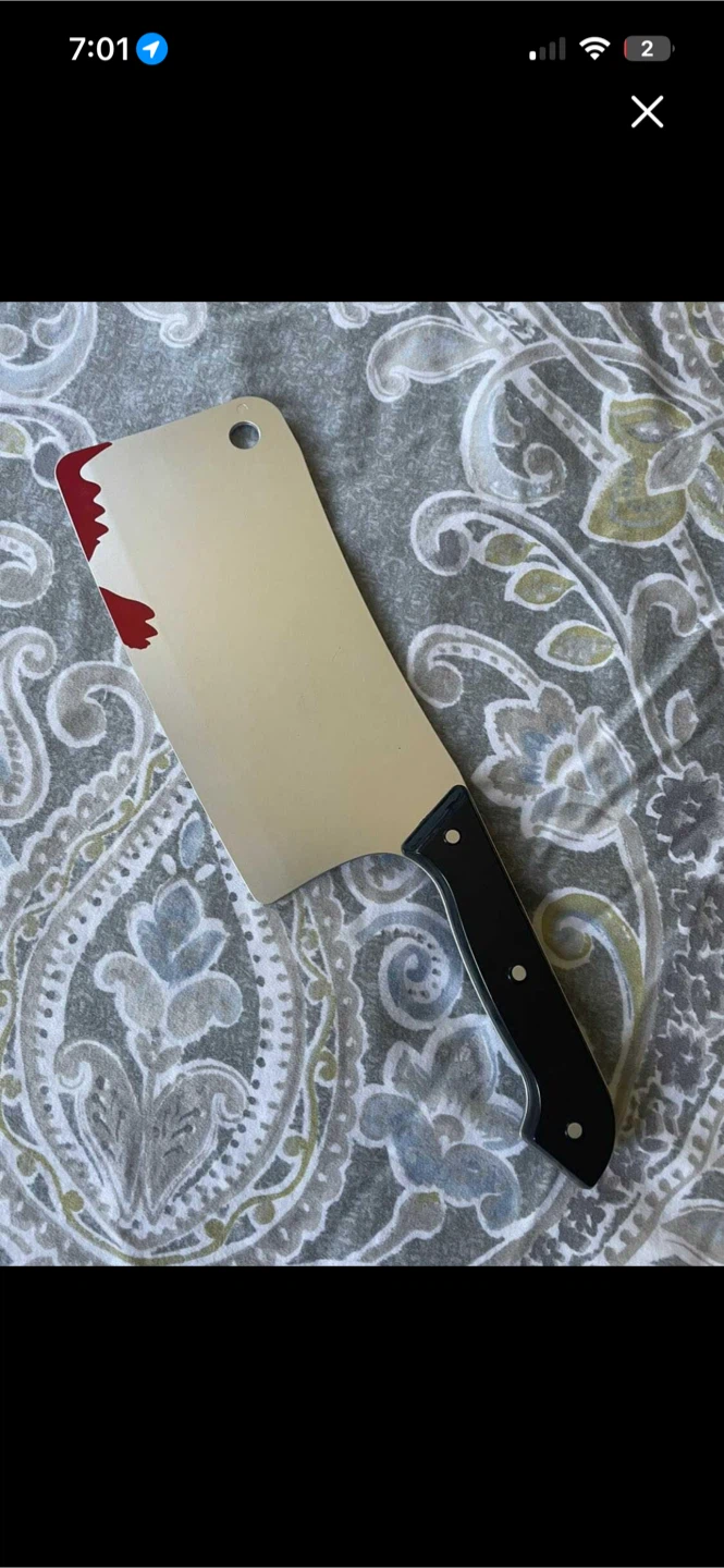 Plastic knife prop/costume accessory + tattoos