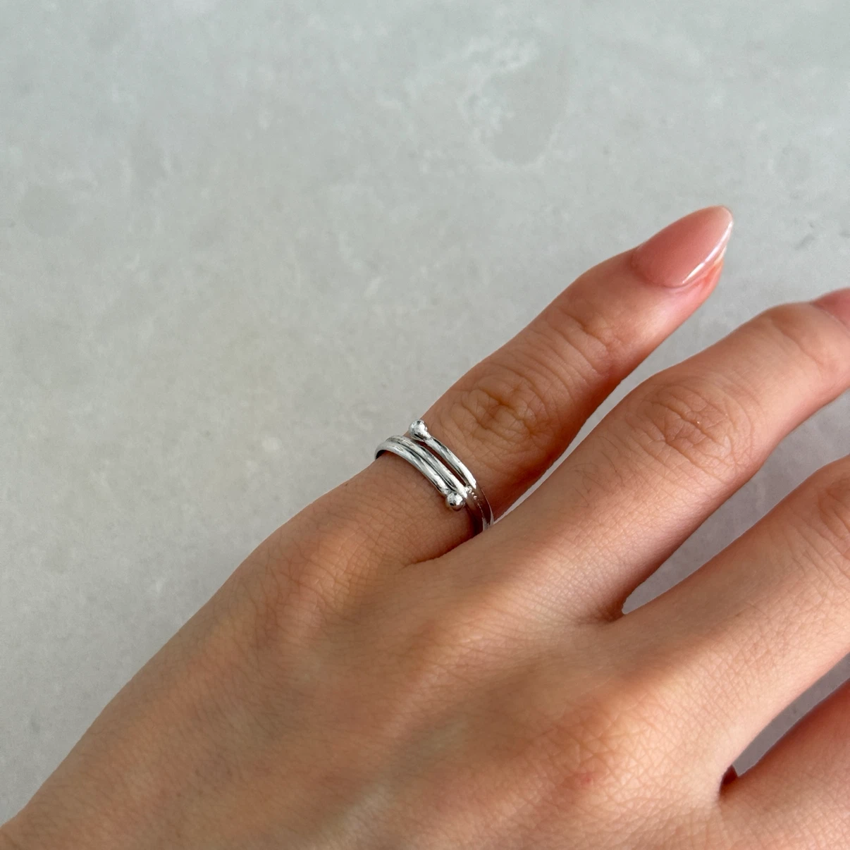 Sterling Silver Double Band Ring