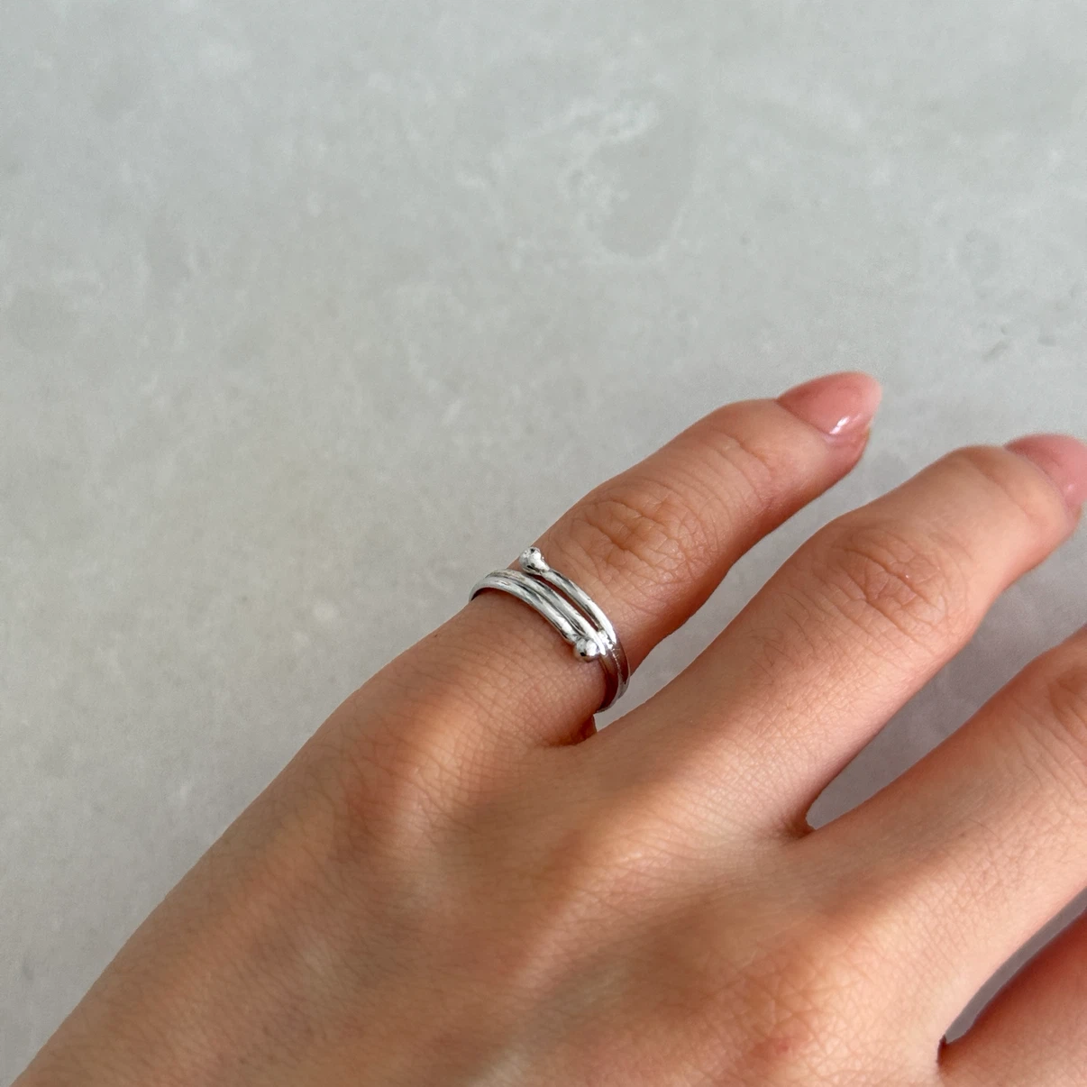 Sterling Silver Double Band Ring - photo 2