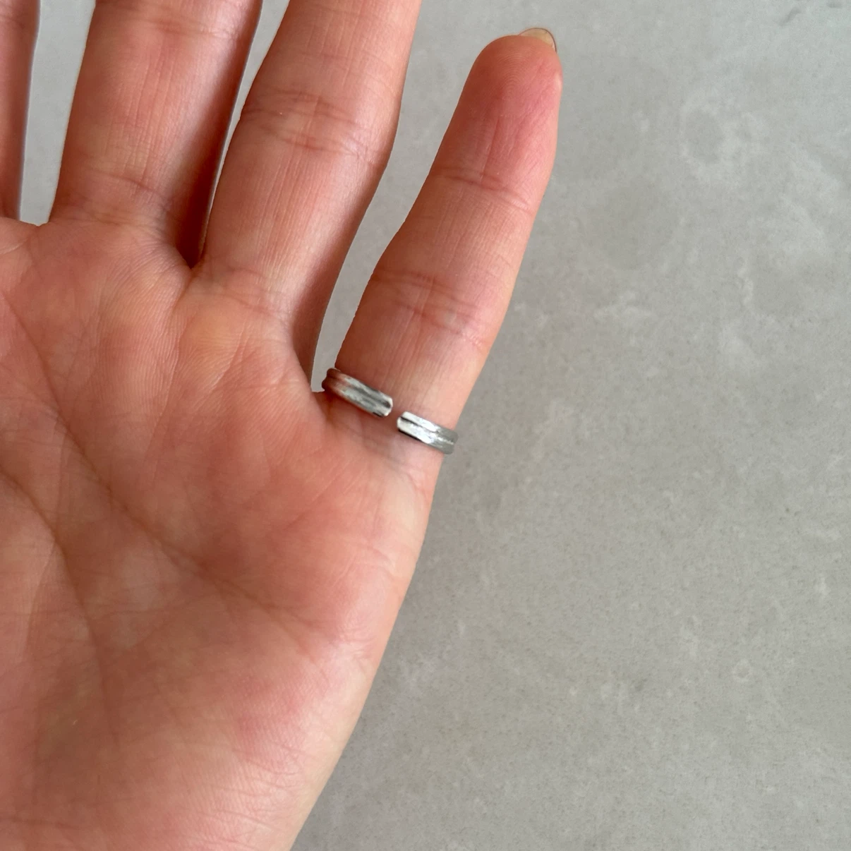Sterling Silver Double Band Ring - photo 3
